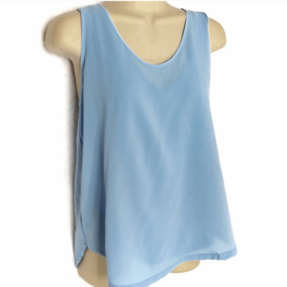 Zara Layered Sky Blue Racerback Tank NWT Sz M - Picture 2 of 8